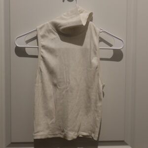 Zara Women's White Turtleneck Top Size M